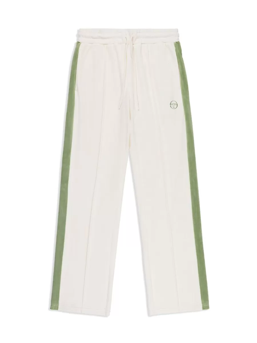 View All>Sergio Tacchini Miss Carlotta Velour Track Pant-Gardenia