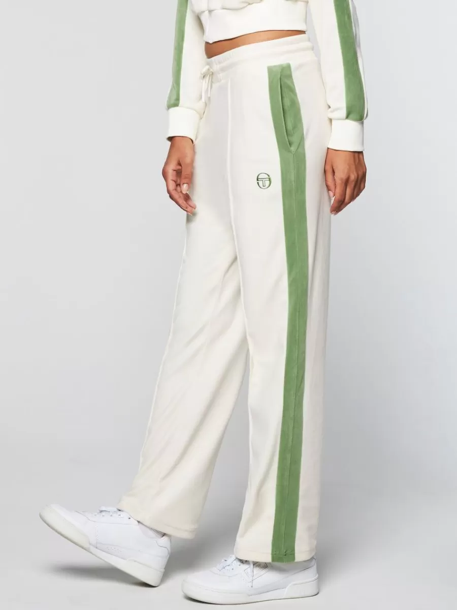 View All>Sergio Tacchini Miss Carlotta Velour Track Pant-Gardenia