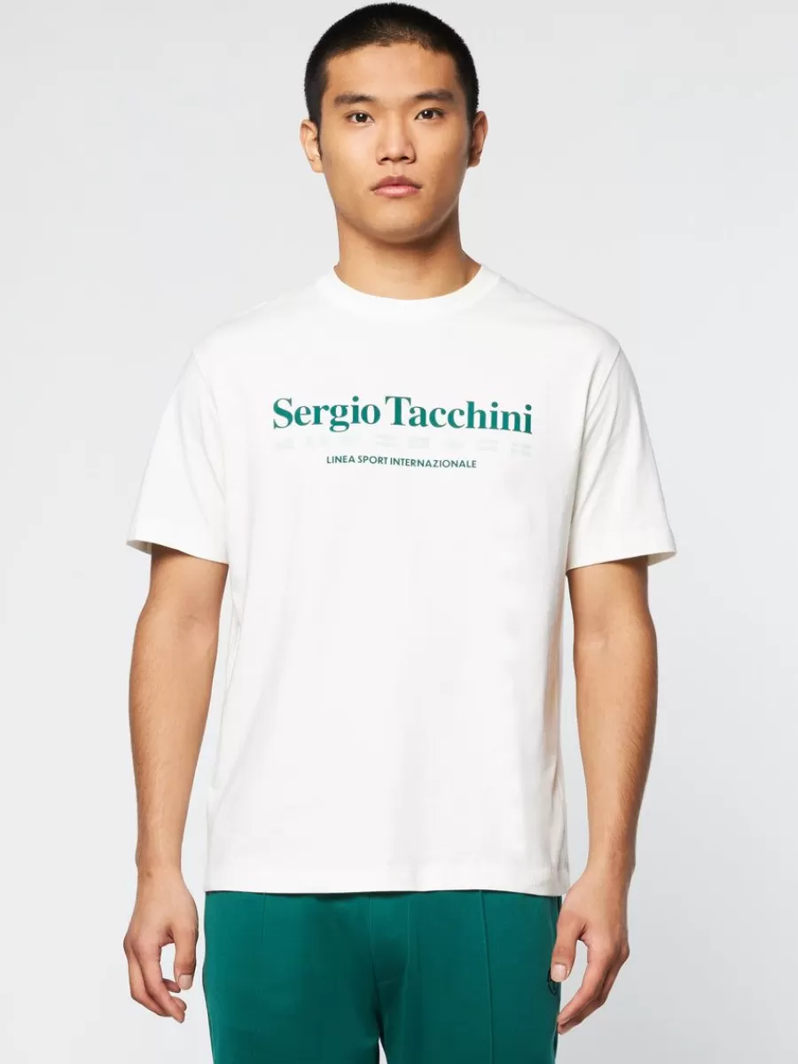 T-Shirts>Sergio Tacchini Monda T-Shirt- Gardenia