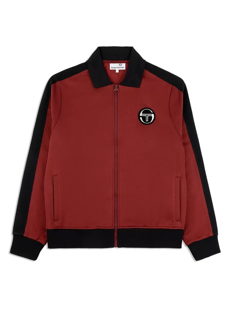 Jackets>Sergio Tacchini Monte Track Jacket Archivio- Merlot
