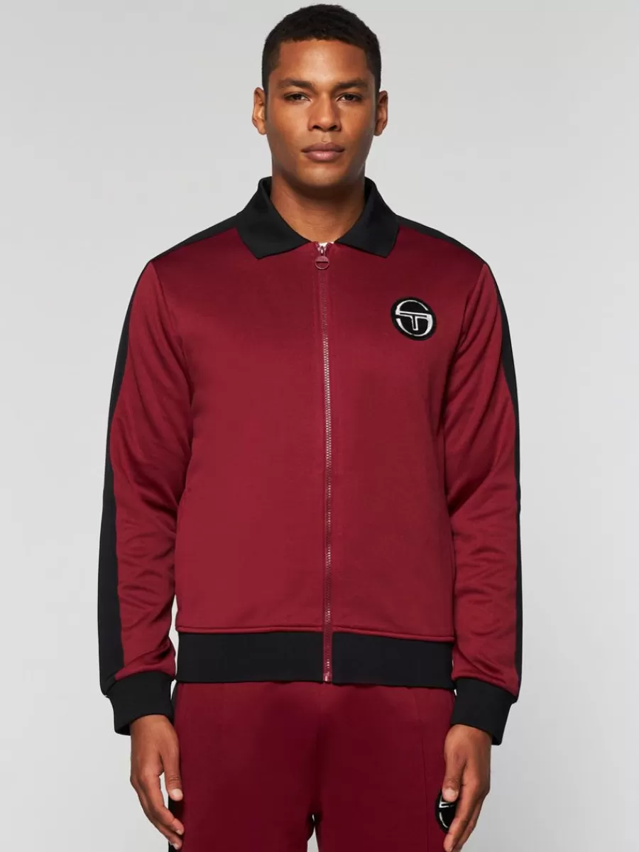 Jackets>Sergio Tacchini Monte Track Jacket Archivio- Merlot