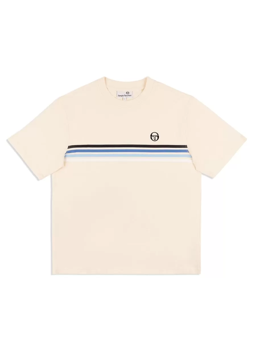 T-Shirts>Sergio Tacchini New Melfi T-Shirt- Pearl/ Ivory