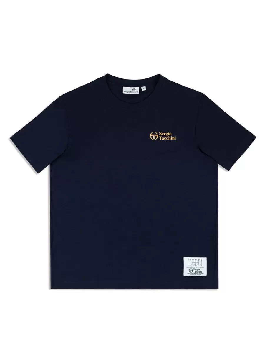 T-Shirts>Sergio Tacchini Onda T-Shirt- Maritime Blue