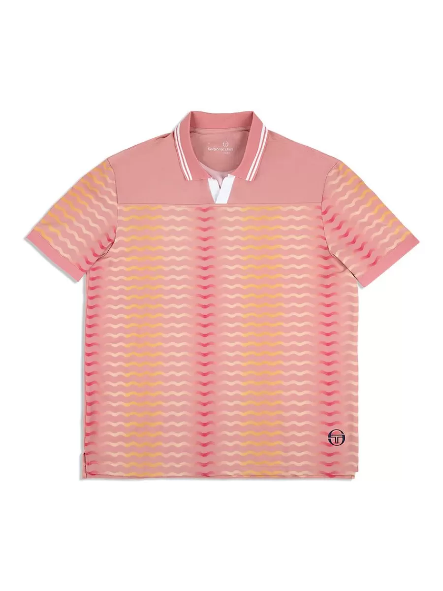 Polos>Sergio Tacchini Ondulato Polo- Wild Rose