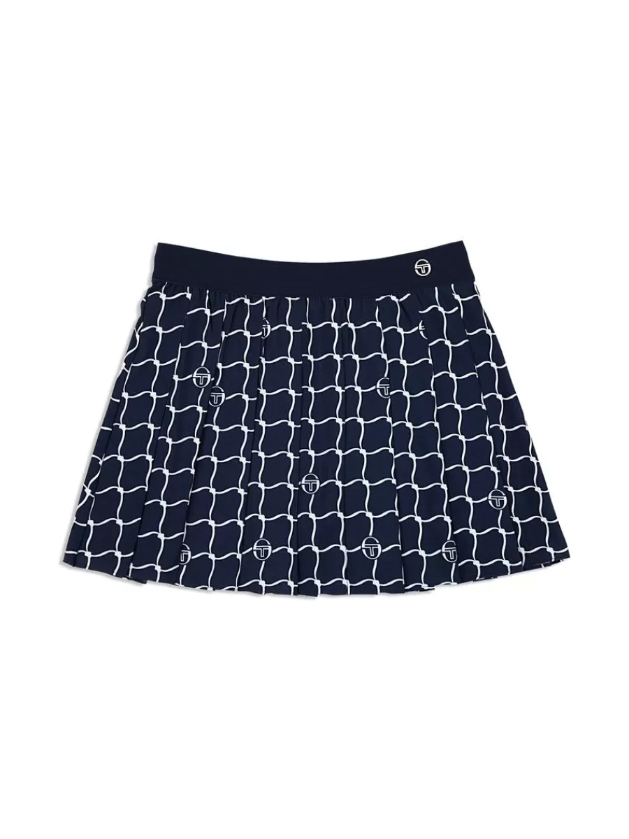 For The Court>Sergio Tacchini Orazio Printed Skort- Maritime Blue