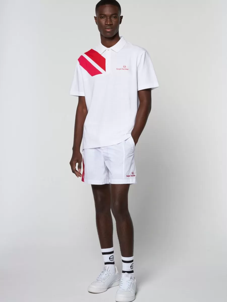 Polos>Sergio Tacchini Ortica Tennis Polo- White