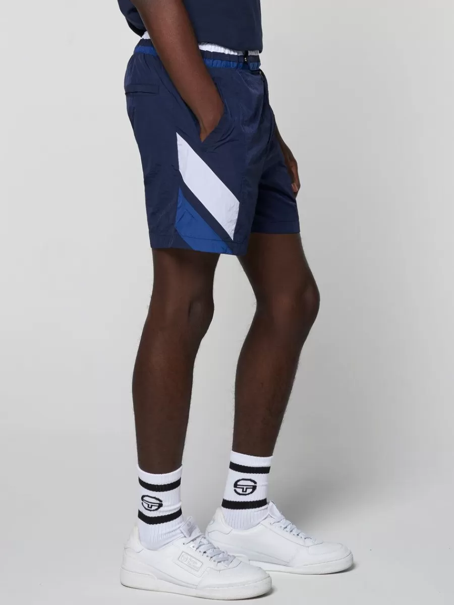 Nylon>Sergio Tacchini Ortica Tennis Short- Maritime Blue