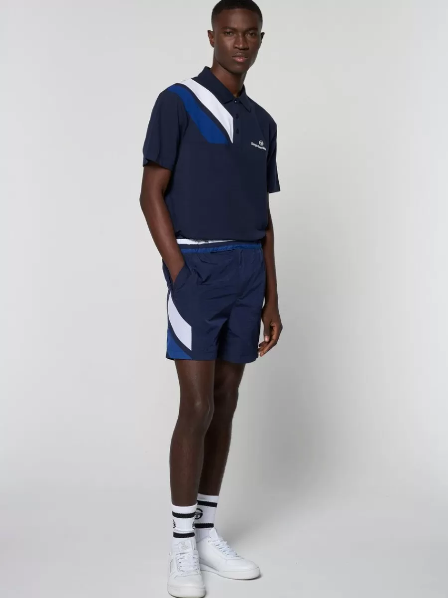 Nylon>Sergio Tacchini Ortica Tennis Short- Maritime Blue
