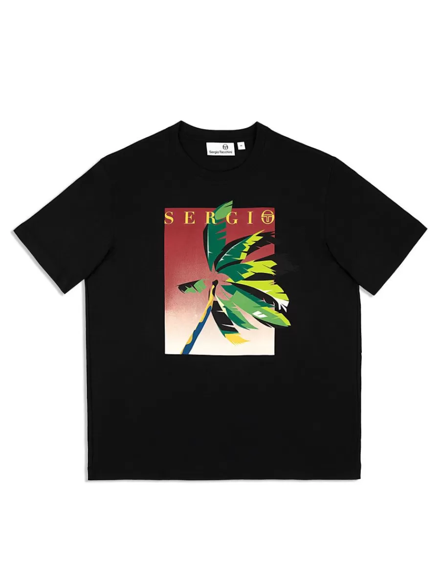 T-Shirts>Sergio Tacchini Palma T-Shirt- Black Beauty