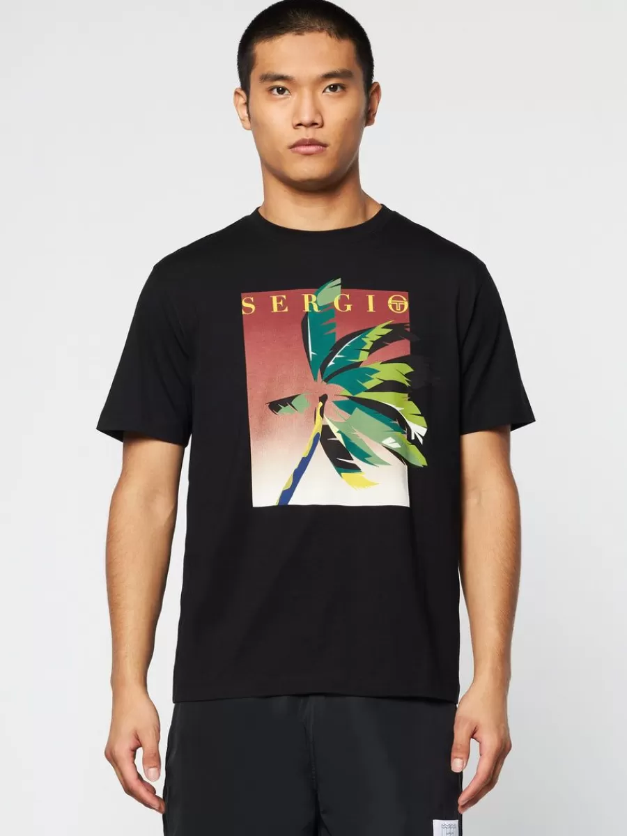T-Shirts>Sergio Tacchini Palma T-Shirt- Black Beauty