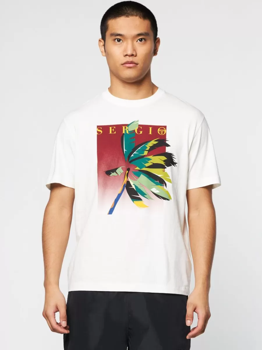 View All>Sergio Tacchini Palma T-Shirt- Gardenia