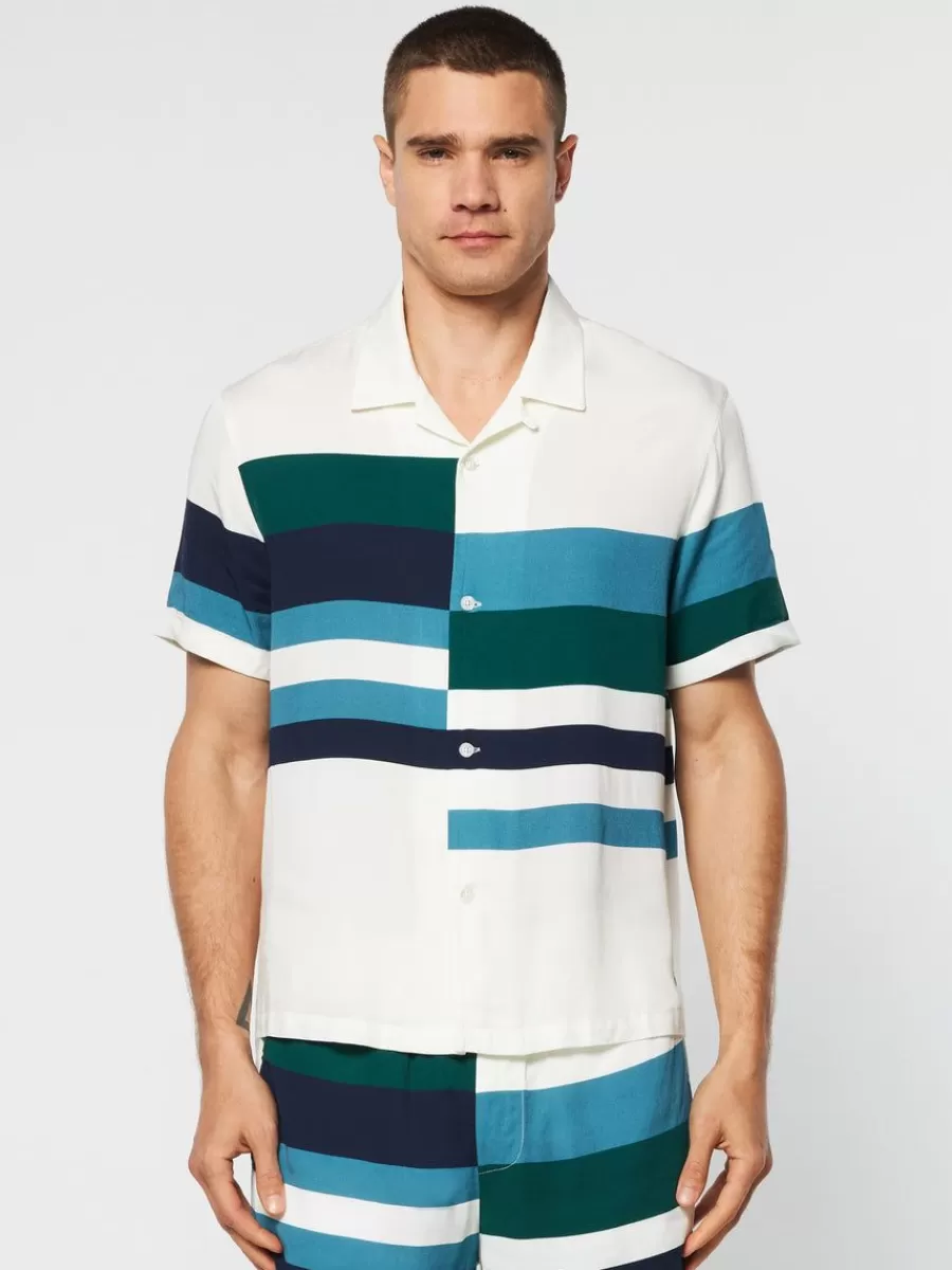 View All>Sergio Tacchini Pennellata Cabana Shirt- Gardenia/ Multi