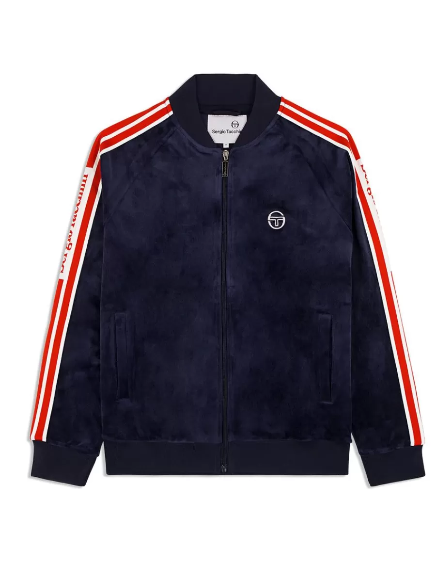 Velour>Sergio Tacchini Pereto Velour Track Jacket- Maritime Blue