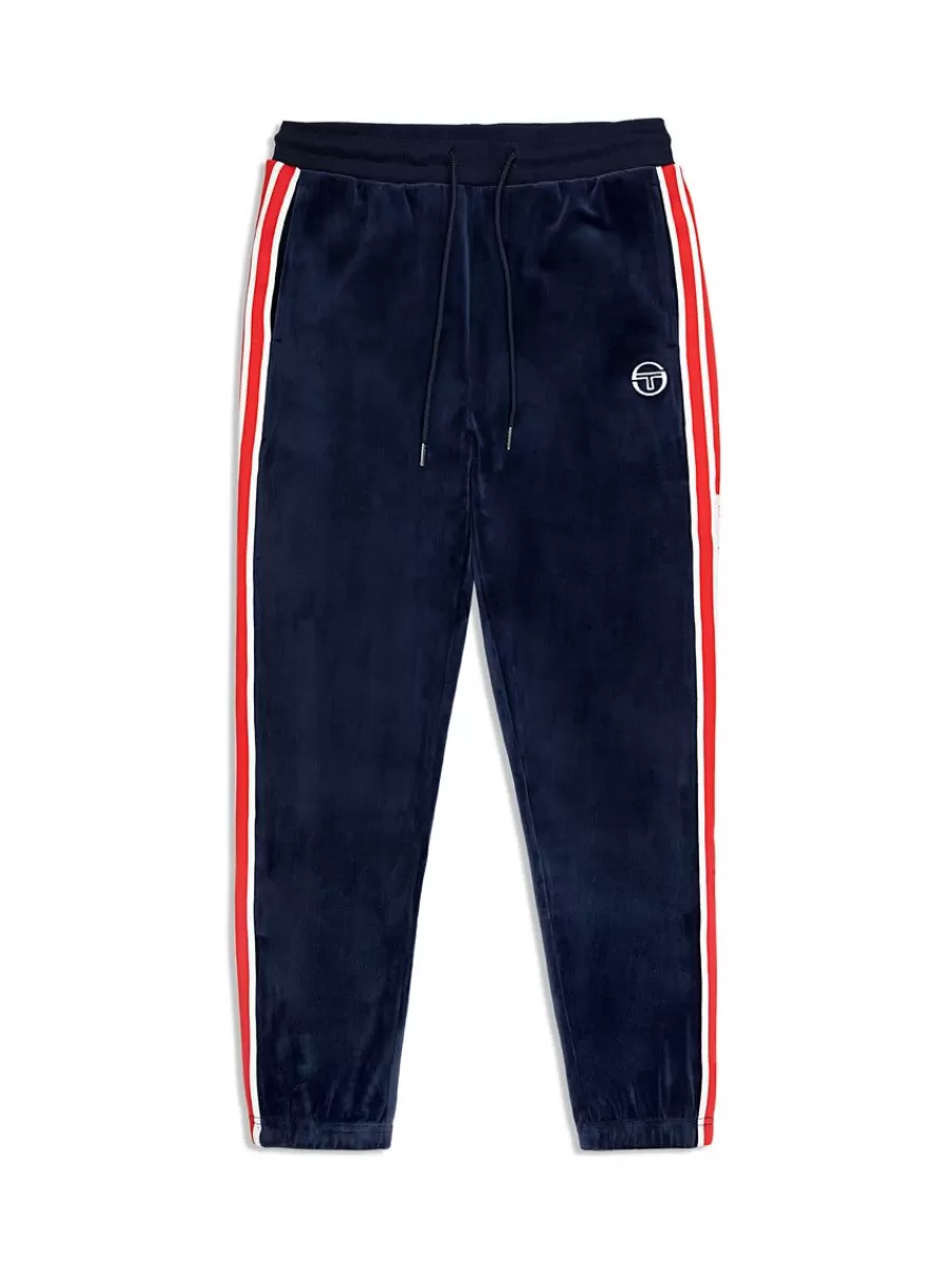 Velour>Sergio Tacchini Pereto Velour Track Pant- Maritime Blue