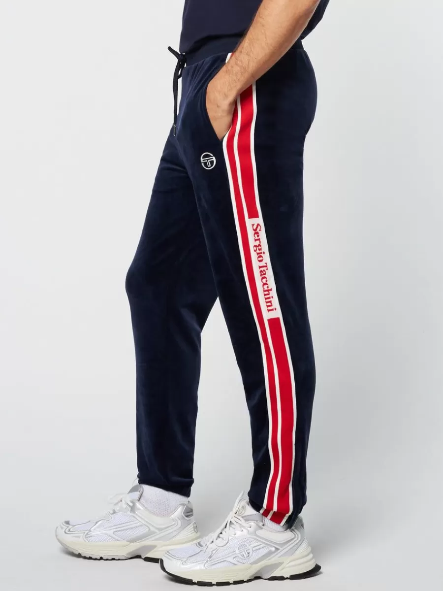 Velour>Sergio Tacchini Pereto Velour Track Pant- Maritime Blue