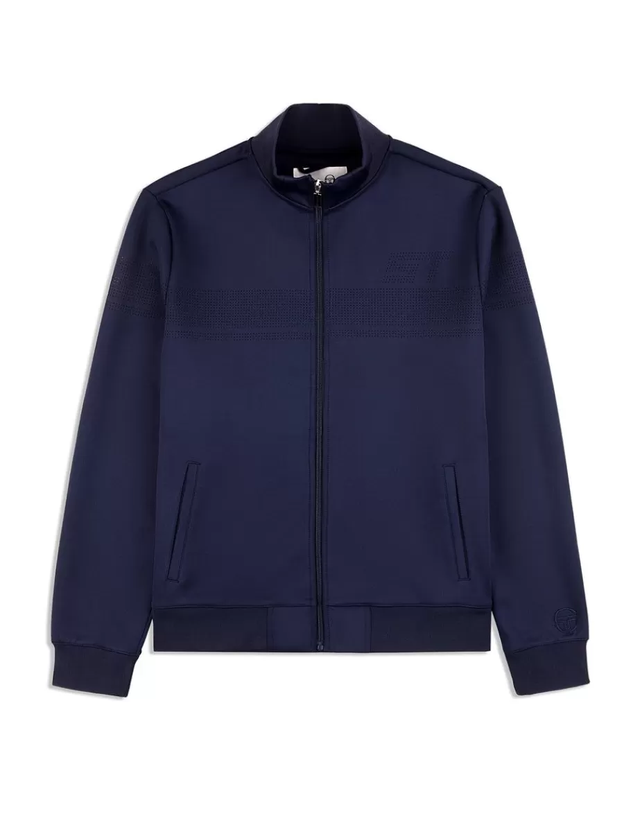 Jackets>Sergio Tacchini Perforata Track Jacket-Maritime Blue