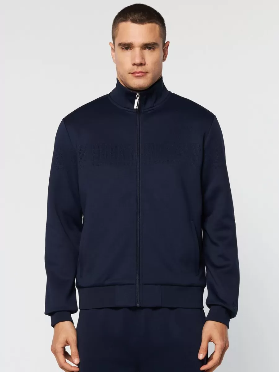 Jackets>Sergio Tacchini Perforata Track Jacket-Maritime Blue