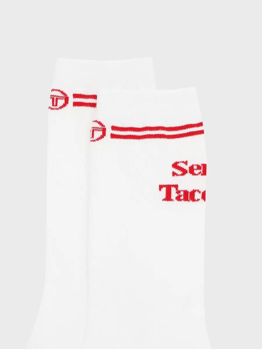 For The Court>Sergio Tacchini Prep Crew High Socks- White