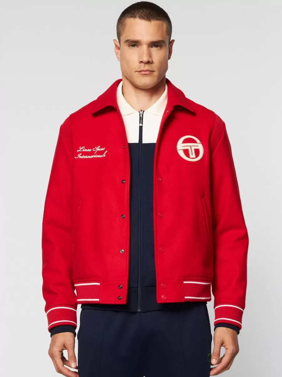 Jackets>Sergio Tacchini Prep Wool Varsity Jacket- Adrenaline Rush