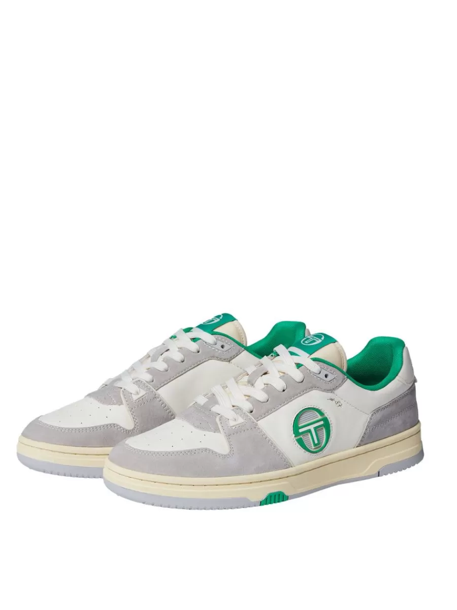 Shoes>Sergio Tacchini Prime Shot Da Sneaker- Antique White/ Almond Oil/ Bright Green