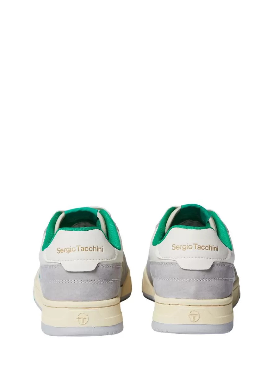 Shoes>Sergio Tacchini Prime Shot Da Sneaker- Antique White/ Almond Oil/ Bright Green