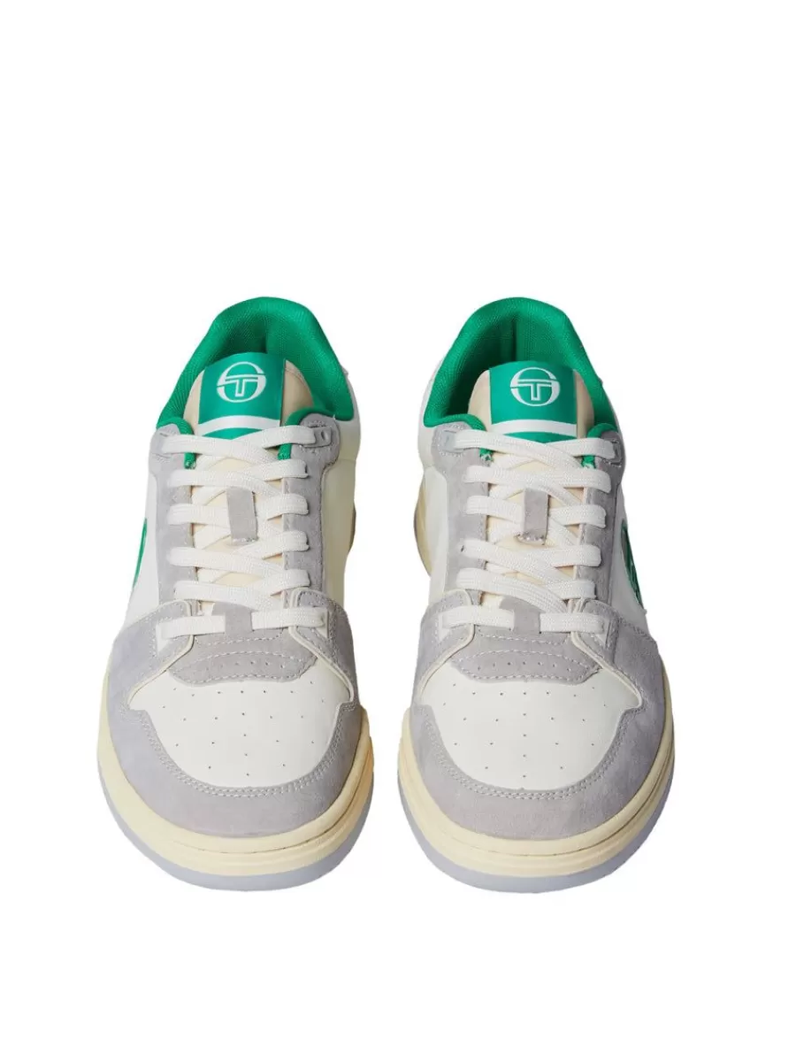 Shoes>Sergio Tacchini Prime Shot Da Sneaker- Antique White/ Almond Oil/ Bright Green