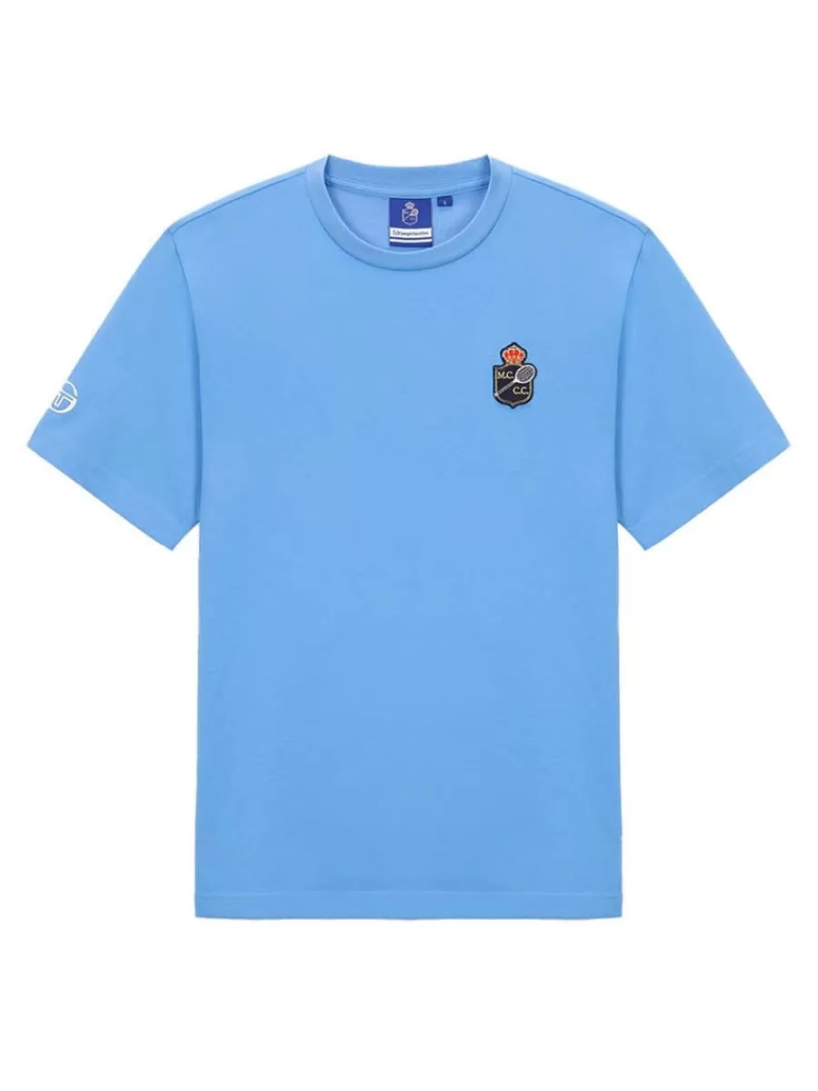 T-Shirts>Sergio Tacchini Rally Mch T-Shirt- Light Blue