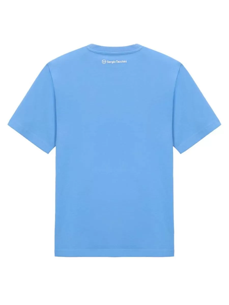 T-Shirts>Sergio Tacchini Rally Mch T-Shirt- Light Blue