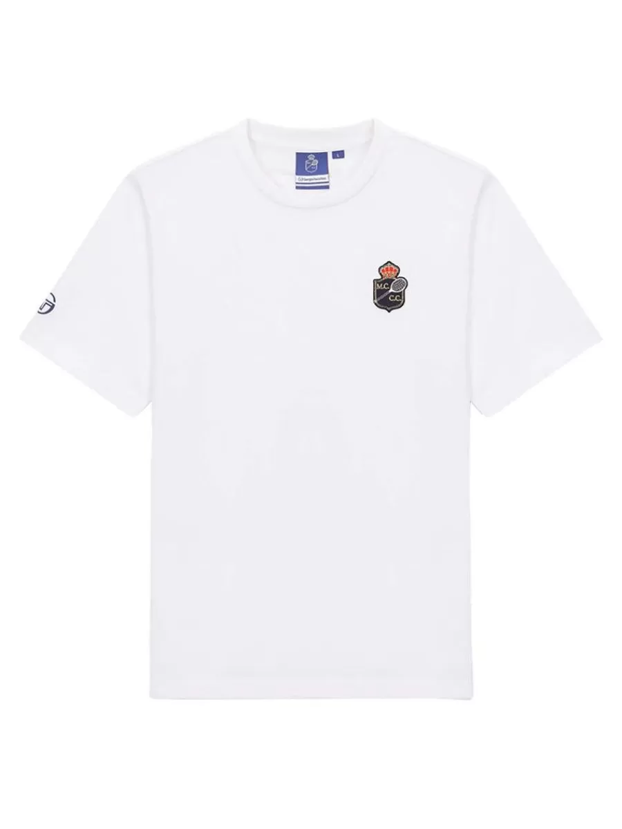T-Shirts>Sergio Tacchini Rally Mch T-Shirt- Off White