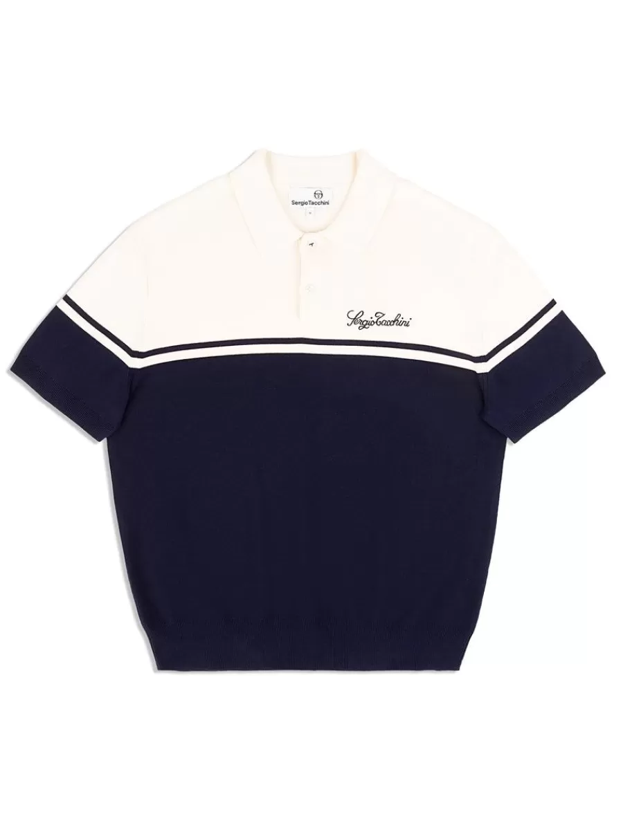 Matching Separates>Sergio Tacchini Roselli Knit Polo- Gardenia