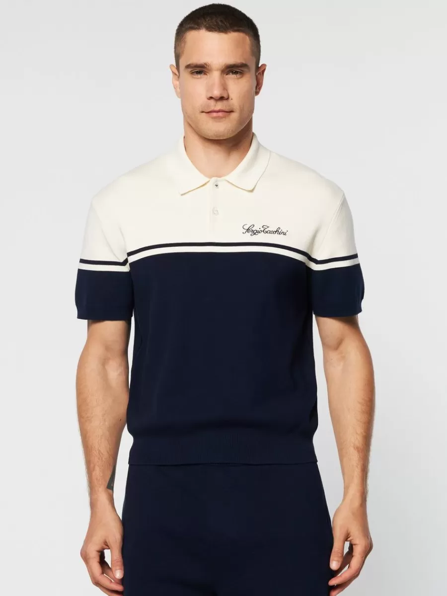 Matching Separates>Sergio Tacchini Roselli Knit Polo- Gardenia