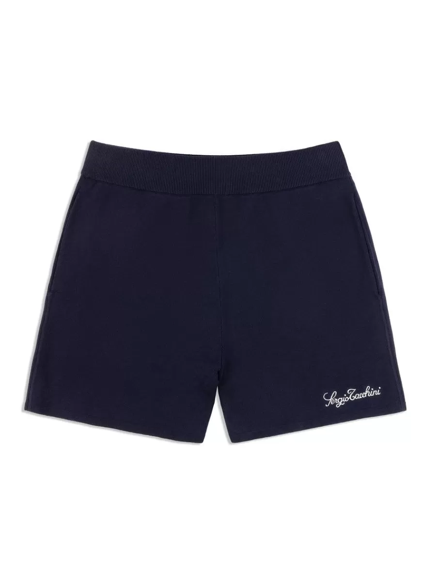 Matching Separates>Sergio Tacchini Roselli Knit Short- Maritime Blue