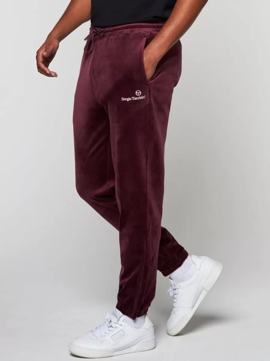 Velour>Sergio Tacchini Scopeto Velour Pant-Black Beauty/ Mauve Wine