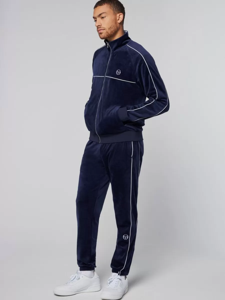 Velour>Sergio Tacchini Sovana Velour Track Jacket- Maritime Blue