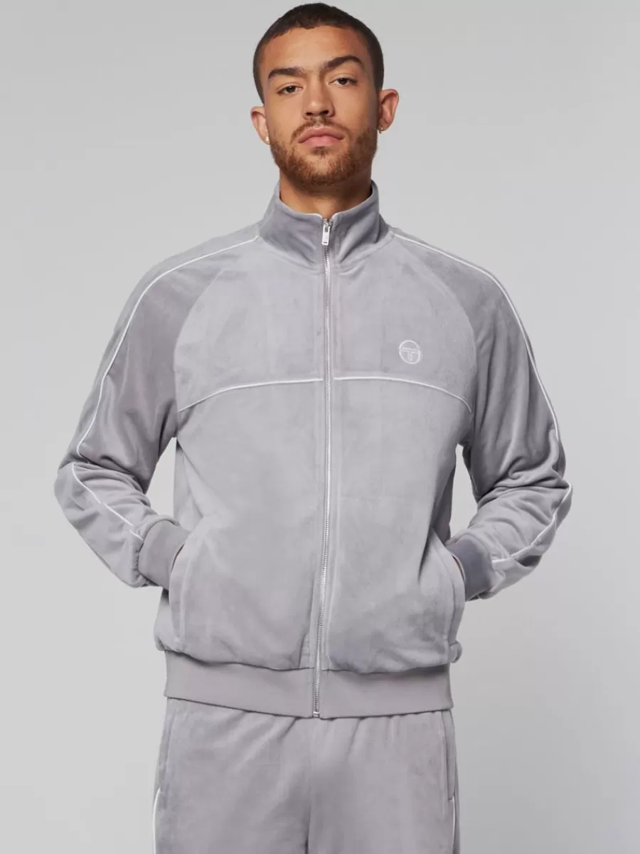 Velour>Sergio Tacchini Sovana Velour Track Jacket- Sleet