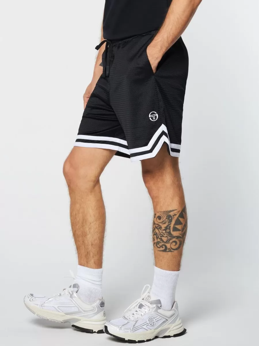 Shorts And Swim>Sergio Tacchini Spazio Banda Mesh Short- Black Beauty