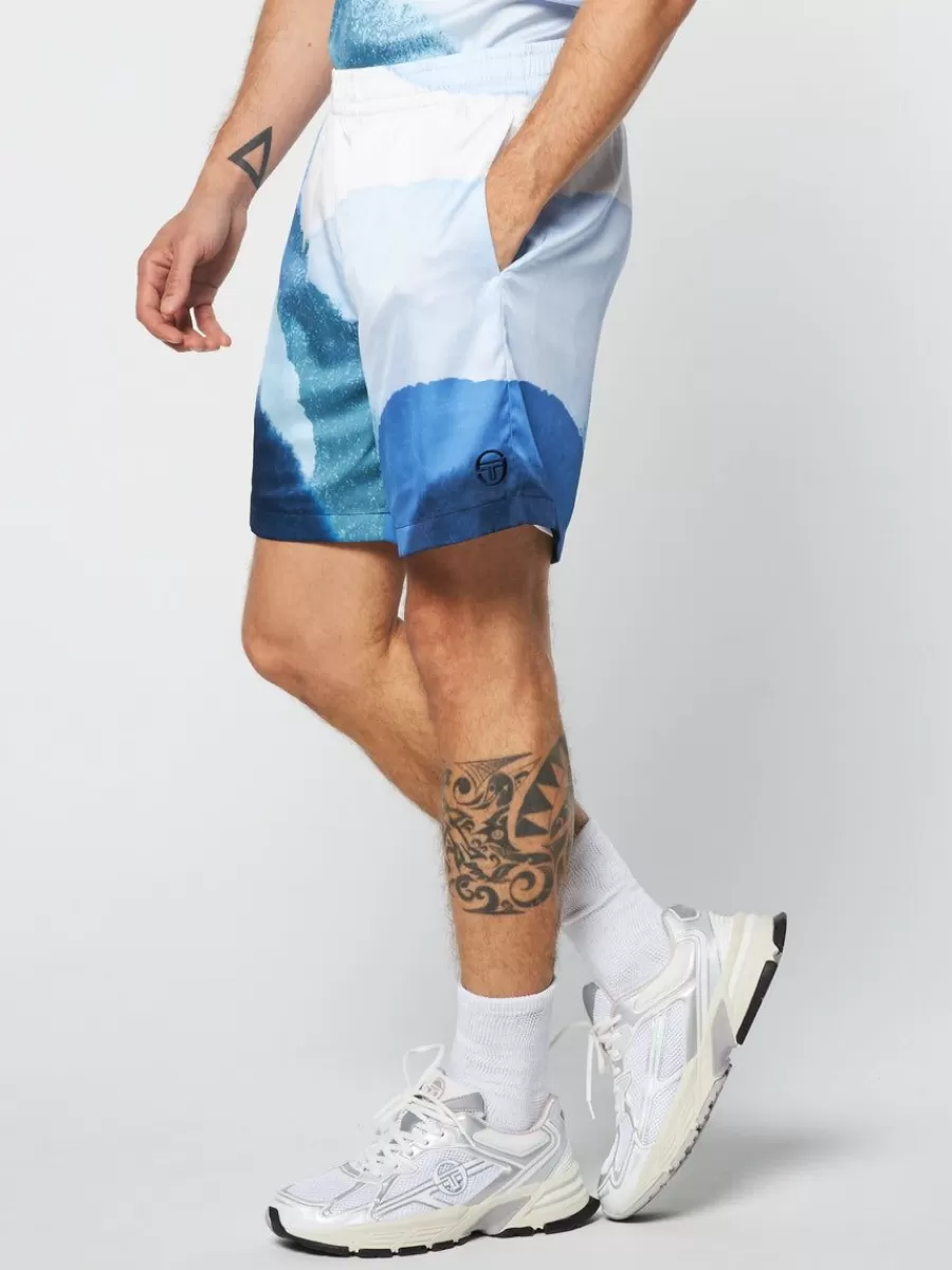 Matching Separates>Sergio Tacchini Spiaggia Cabana Short- Maritime Blue/ Multi