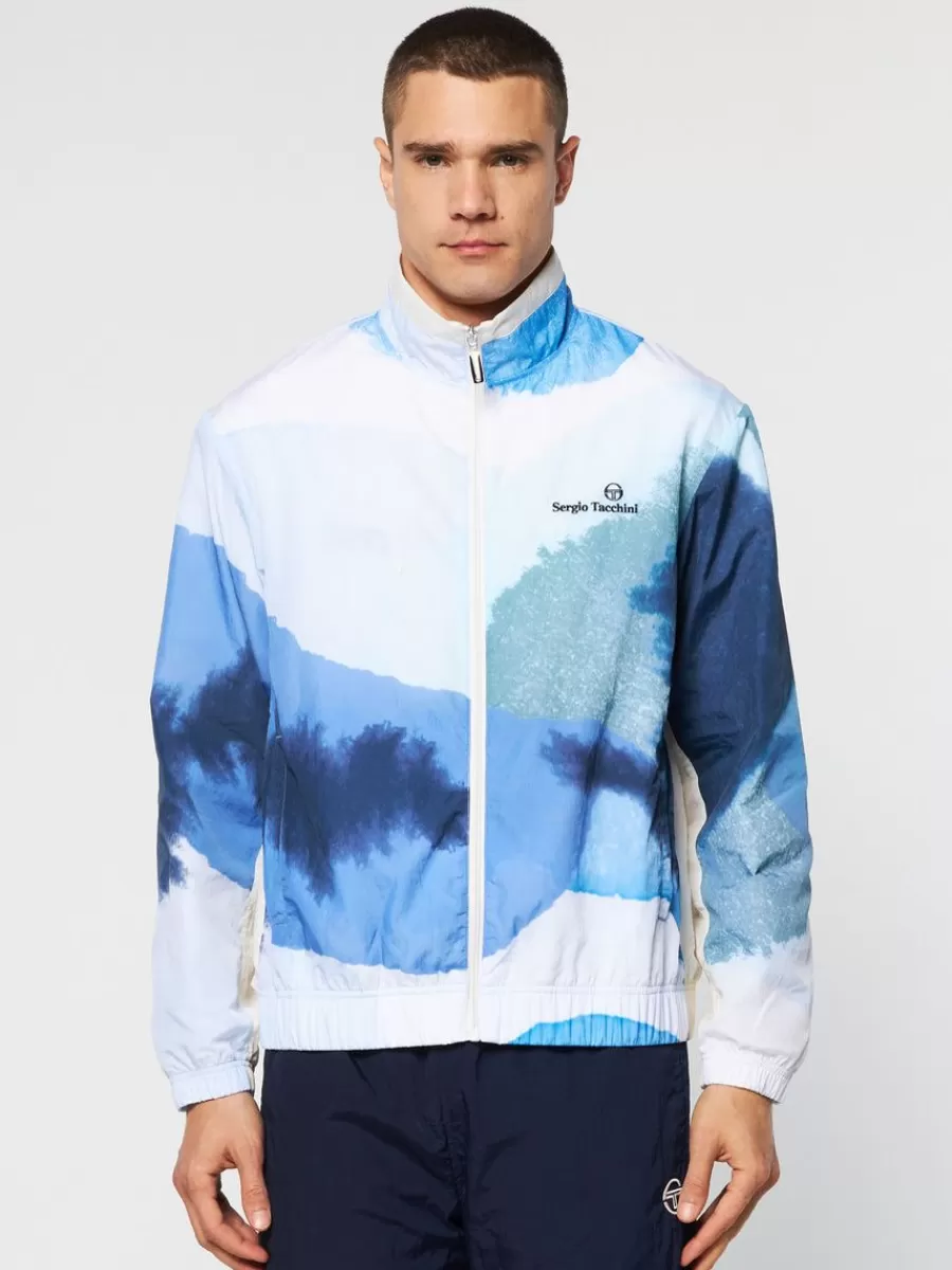 Nylon>Sergio Tacchini Spiaggia Track Jacket- Maritime Blue/ Multi
