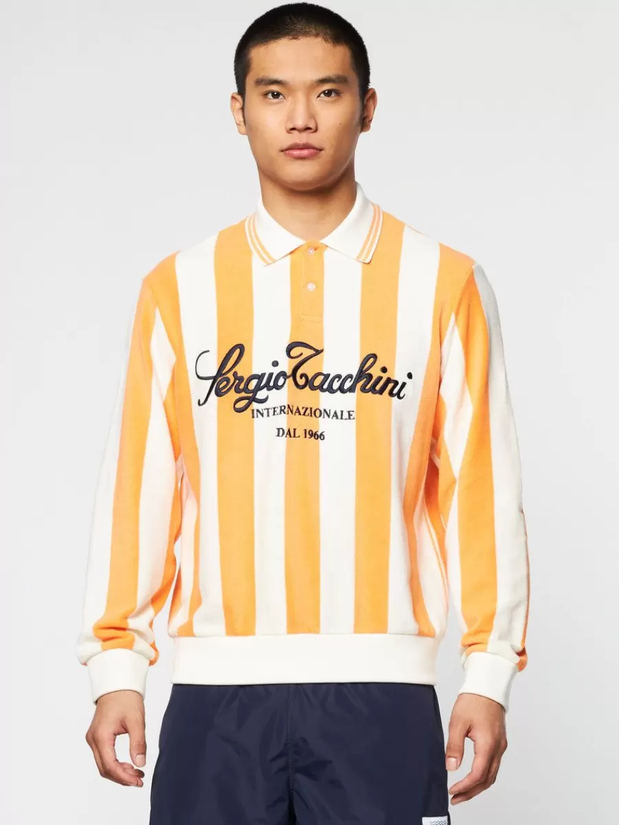 Matching Separates>Sergio Tacchini Sponda Polo- Gardenia/ Tangerine