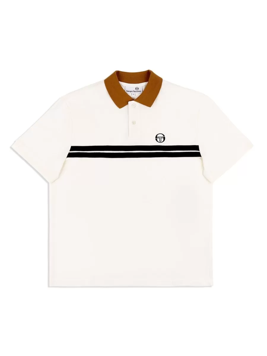 The Essentials>Sergio Tacchini Supermac Polo- Gardenia/ Meerkat