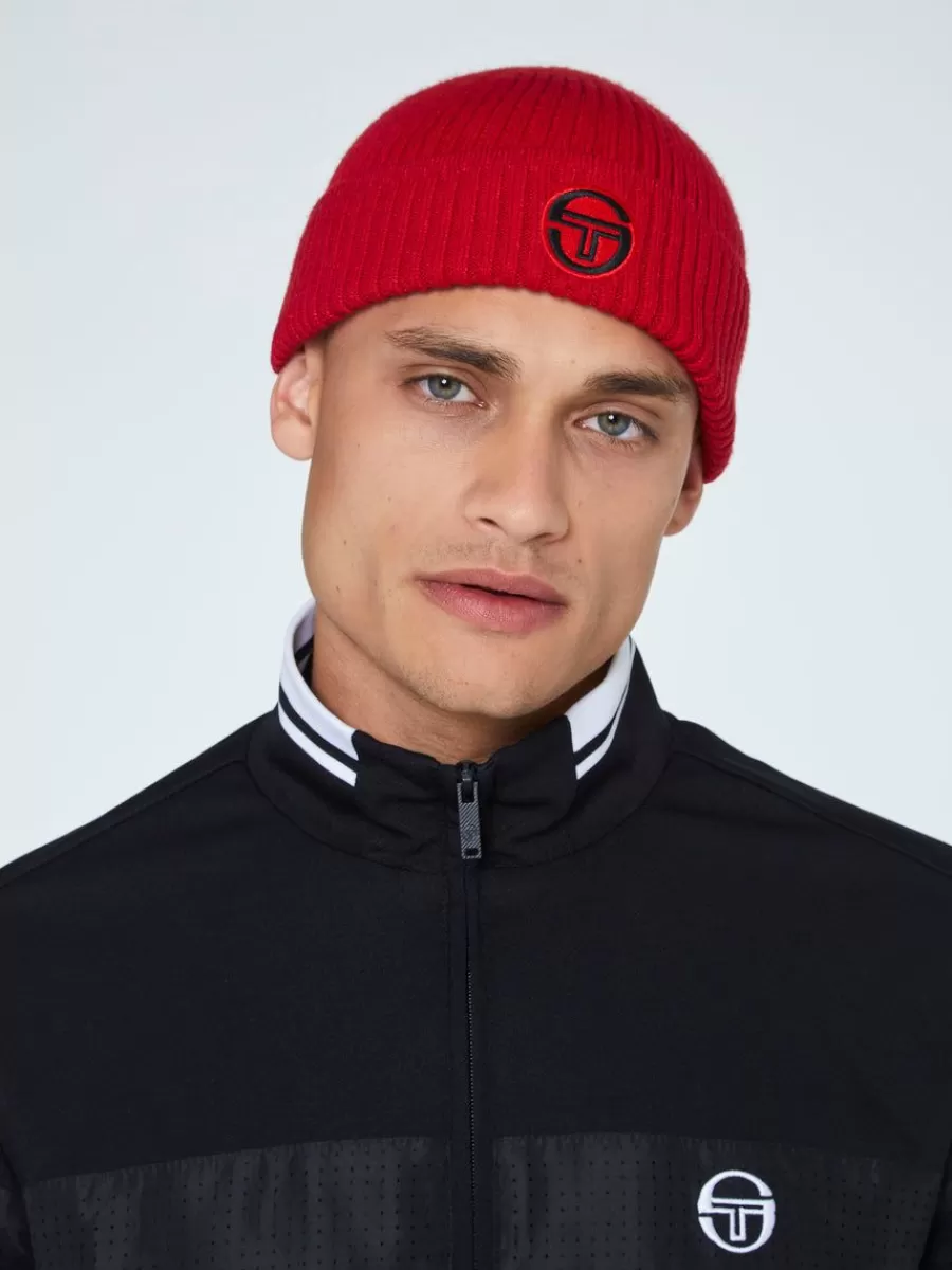 Headwear>Sergio Tacchini Tacchini Beanie-Tango Red