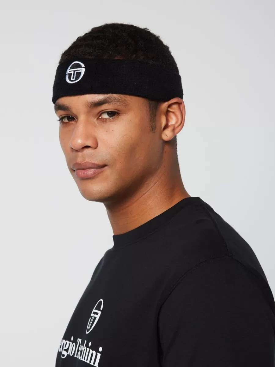 Miscellaneous>Sergio Tacchini Tennis Headband- Black