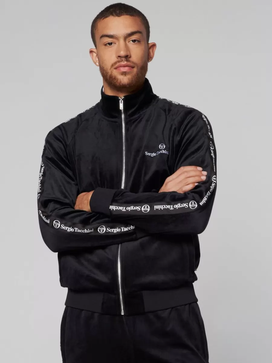 Velour>Sergio Tacchini Tipo Velour Track Jacket- Black