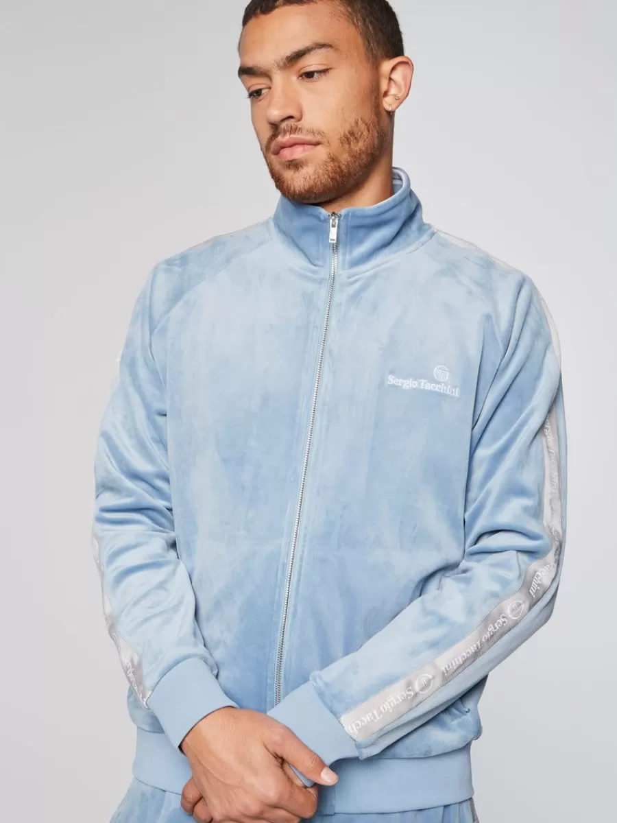 Velour>Sergio Tacchini Tipo Velour Track Jacket- Mountain Spring