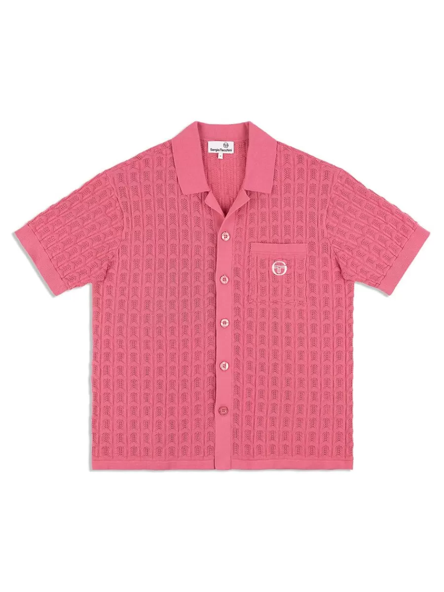 T-Shirts>Sergio Tacchini Ulivo Crochet Shirt- Wild Rose