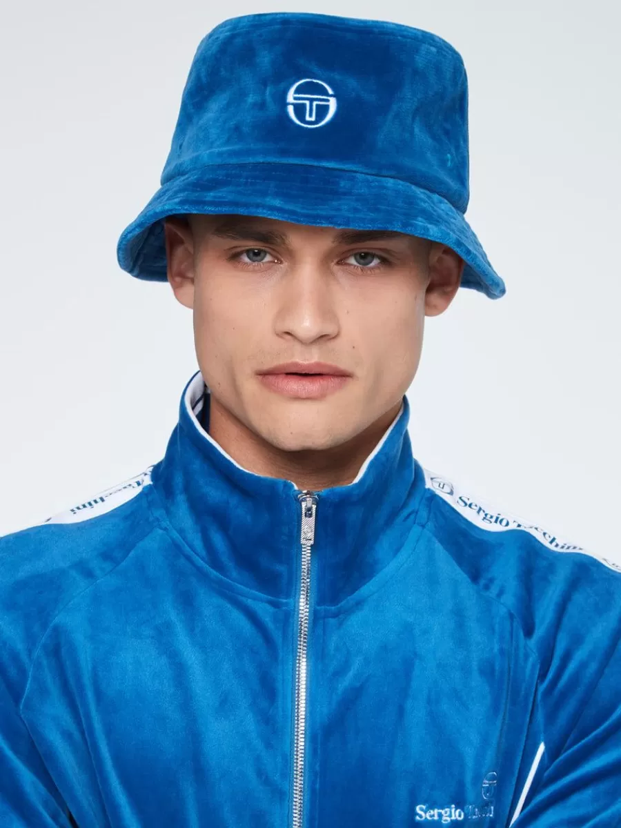 View All>Sergio Tacchini Velour Bucket Hat- Vallarta Blue