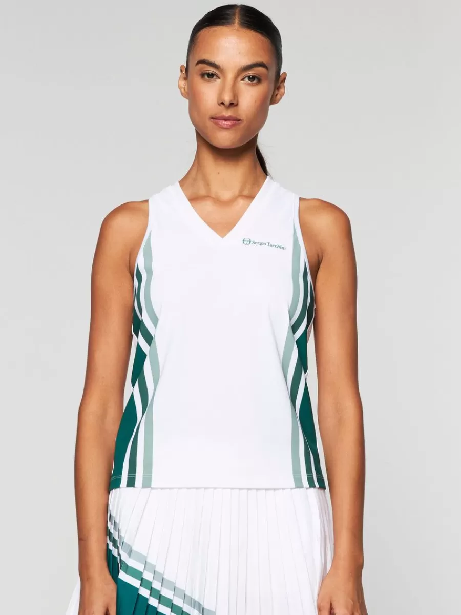 For The Court>Sergio Tacchini Women'S Monza Tennis Tank- Brilliant White