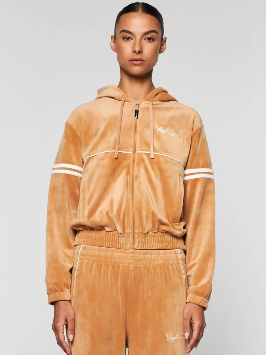 Velour>Sergio Tacchini Women'S Scopeto Hoodie- Meerkat