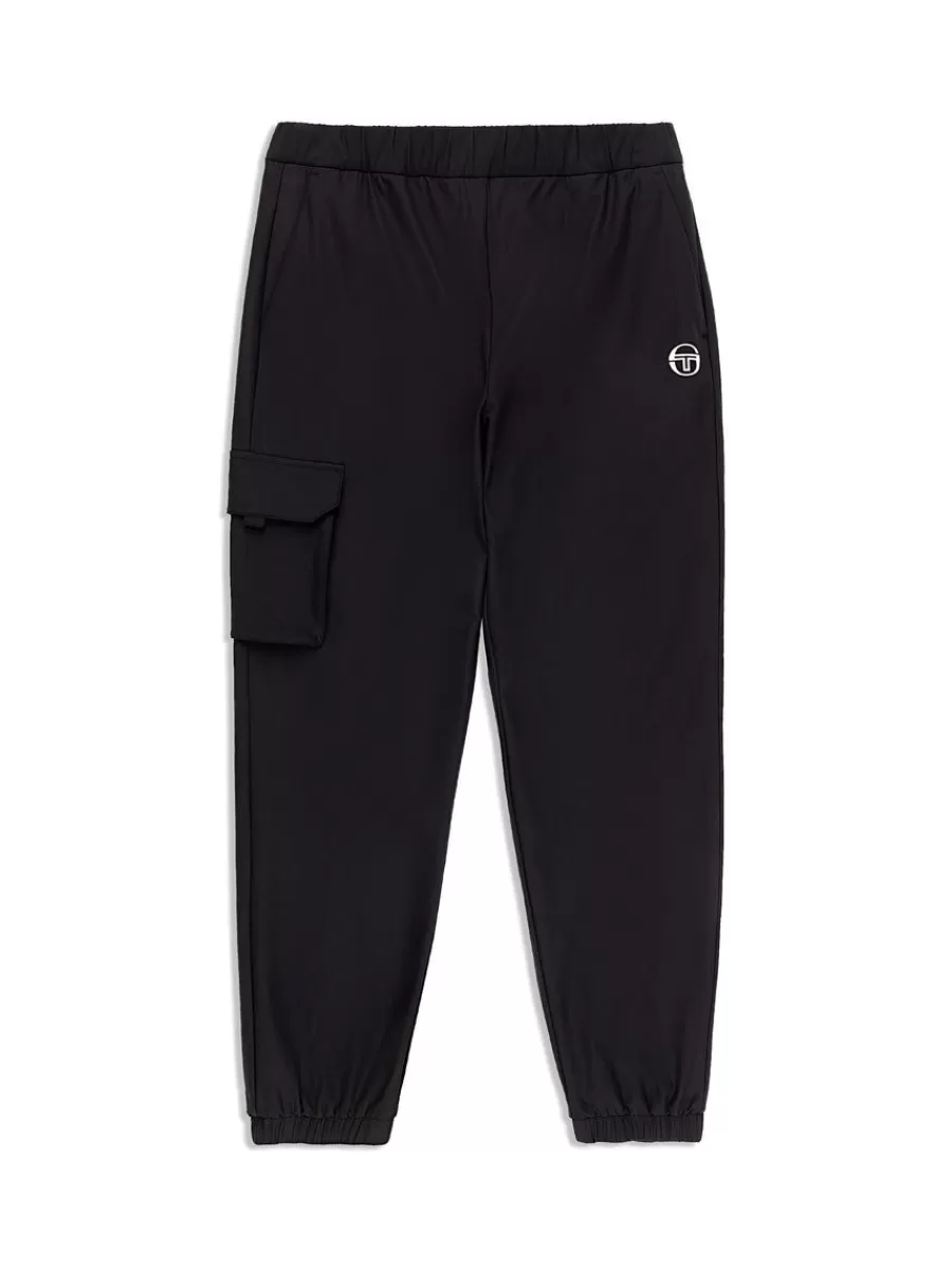 View All>Sergio Tacchini Woven Cargo Jogger Pants- Black