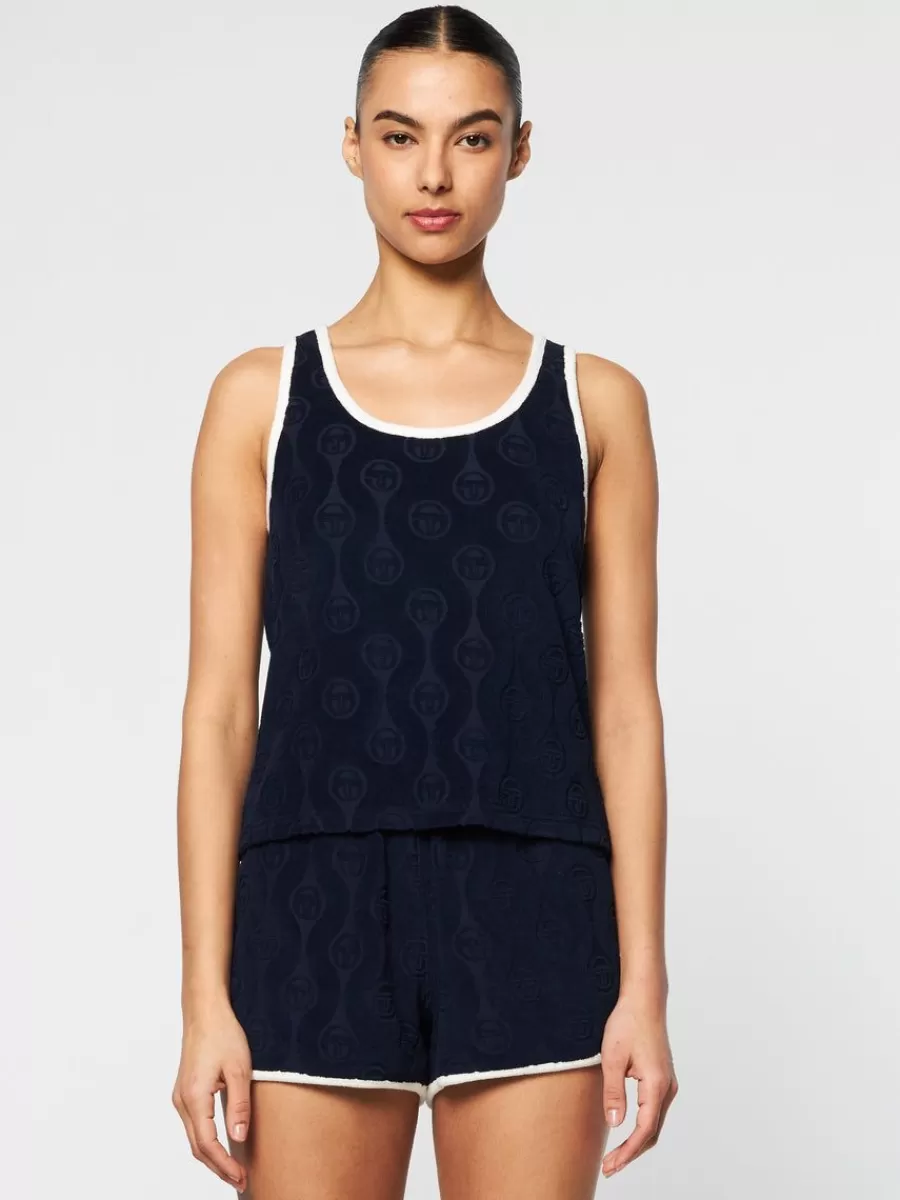 For The Court>Sergio Tacchini Zona Tank- Maritime Blue